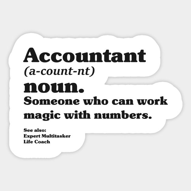 Funny Accountant Definition Sticker by animericans